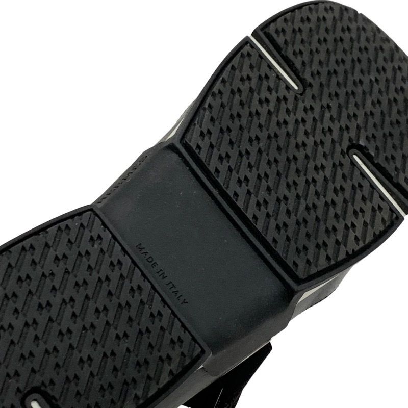 Hermes Sandals Shoes Leather Black Strap