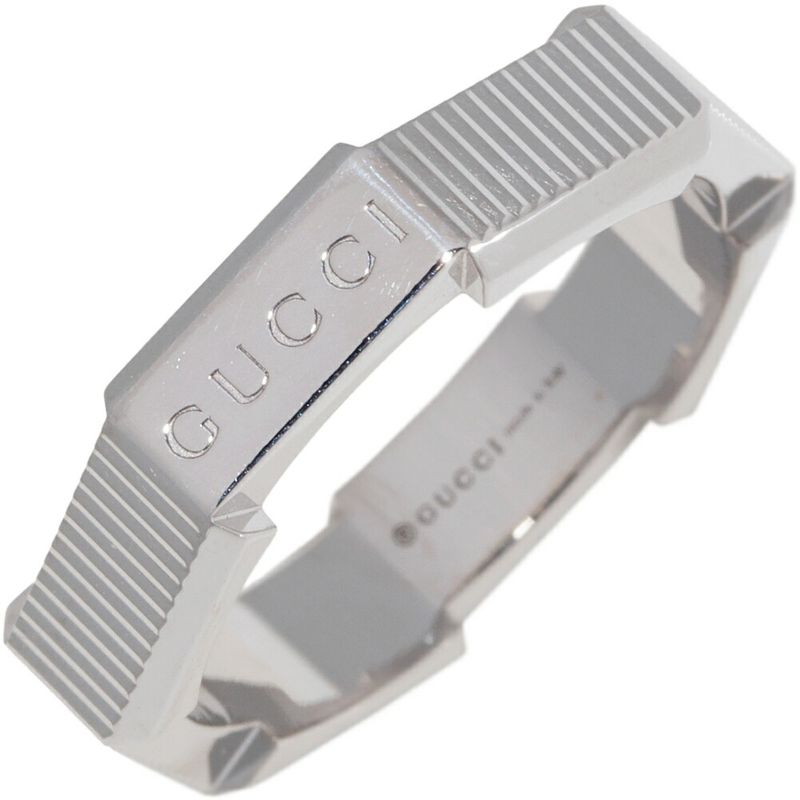 Gucci 18K White Gold Link To Love Ring Width 5mm (020in)