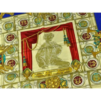 Hermes Silk Scarf 90 Hommage A Charles Garnier Architecte De L'Opera Paris