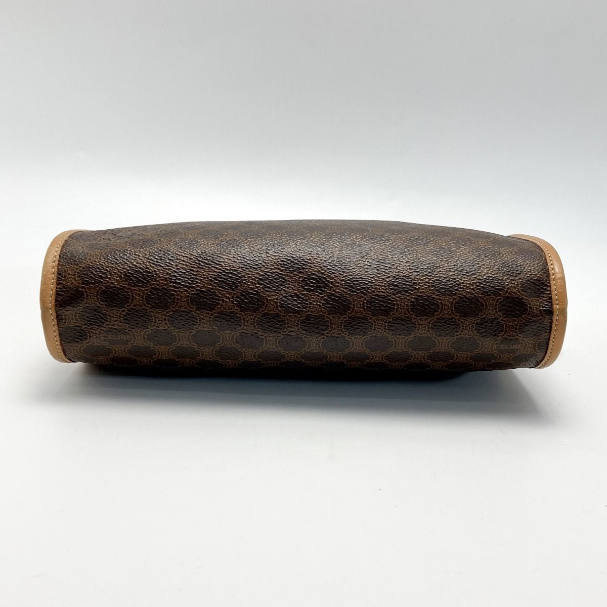 Celine Macadam Pattern Clutch Bag Brown PVC×leather Second Bag