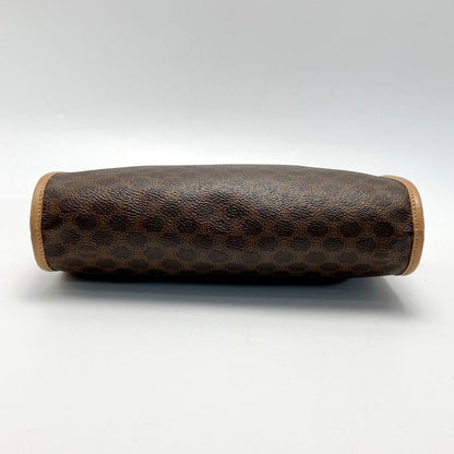 Celine Macadam Pattern Clutch Bag Brown PVC×leather Second Bag