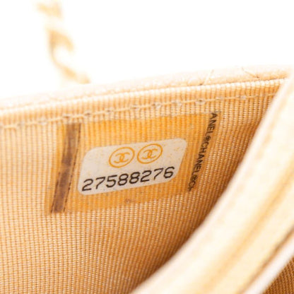 Chanel Classic Chain Wallet Matelasse Long Wallet In Calf And Caviar Skin Beige