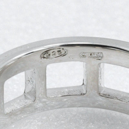 Gucci Open Square Silver 925 Size 12 Ladies 4.3g Ring