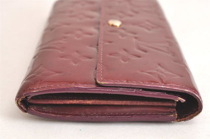 Louis Vuitton Vernis Portefeuille Sarah Wallet Purple M93577 LV 2996n