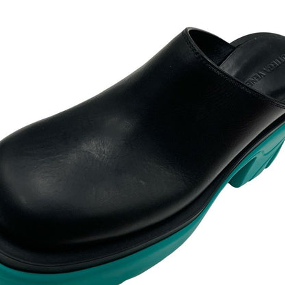 Bottega Venetaveneta Flash Sandals Clog Sabot Shoes Leather Black Green