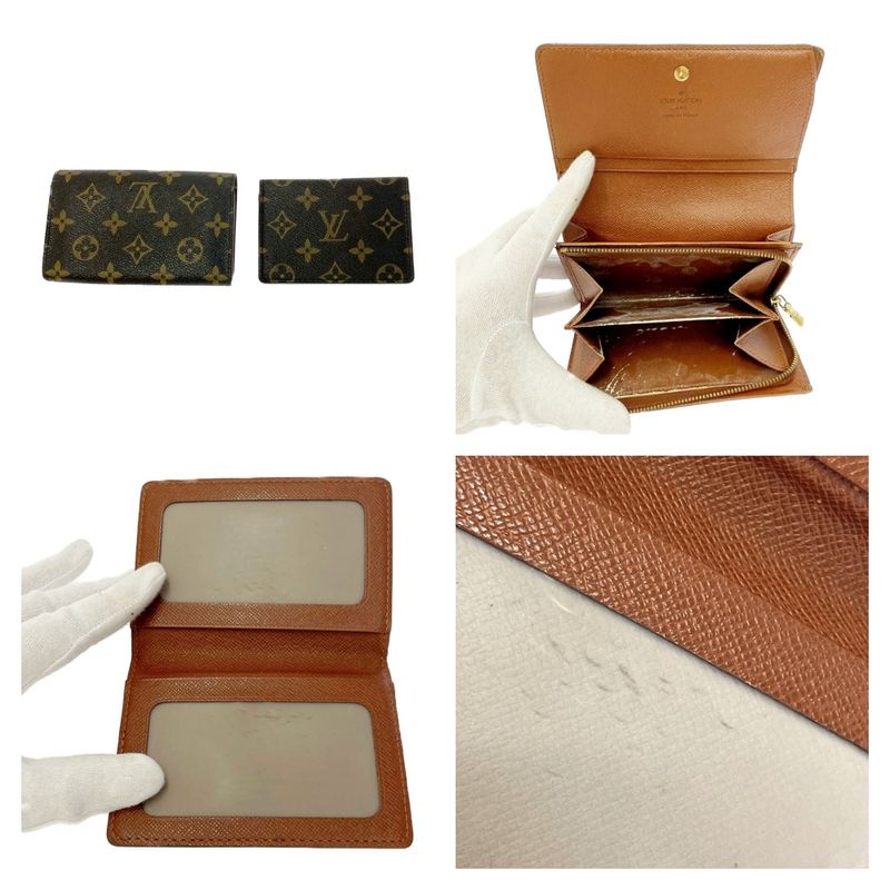 Louis Vuitton Monogram PVC Wallet Set of 5 Brown 411882 Trifold Wallets