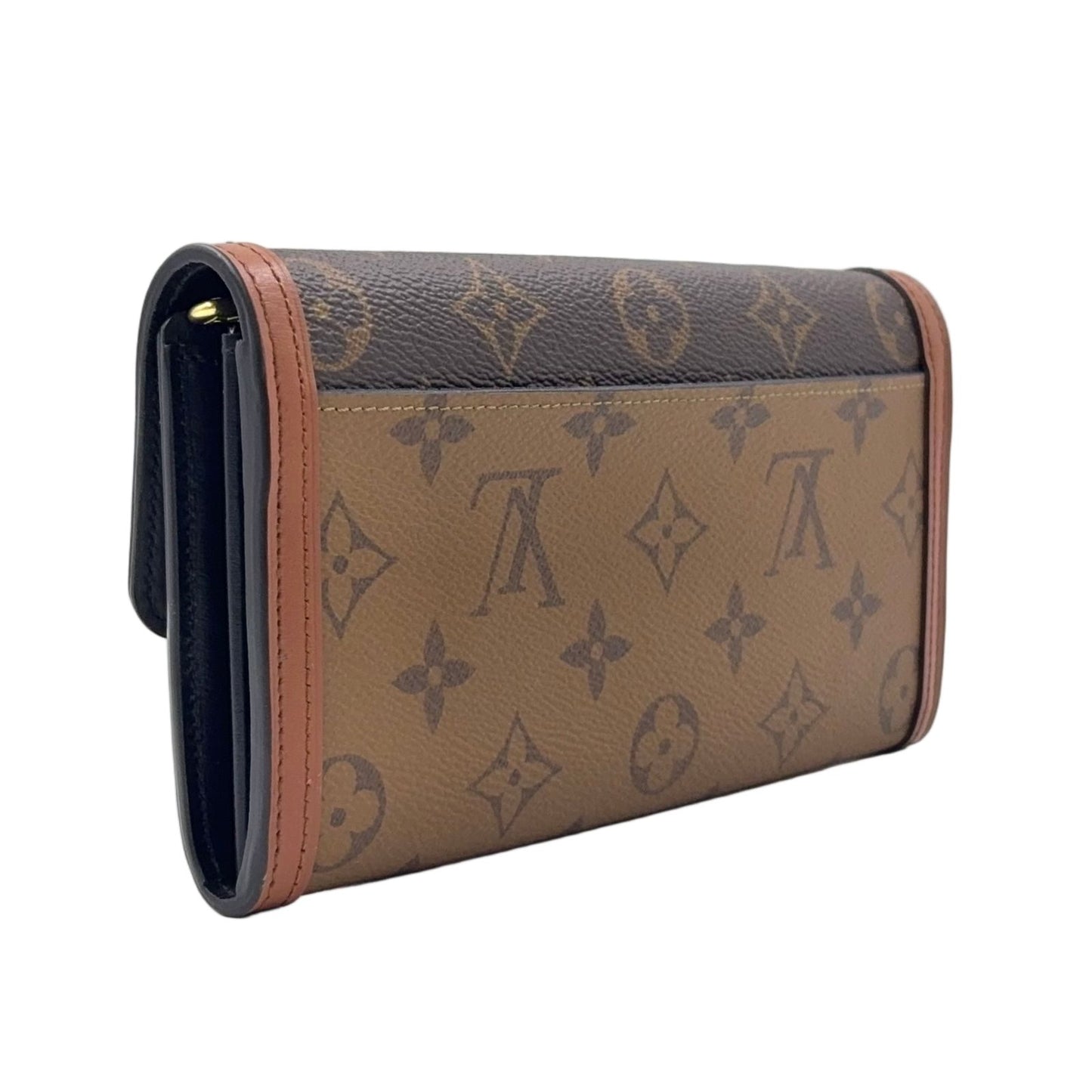 Louis Vuitton Portefeuille Sarah Dauphine Monogram Reverse Leather Brown Wallet — view 2