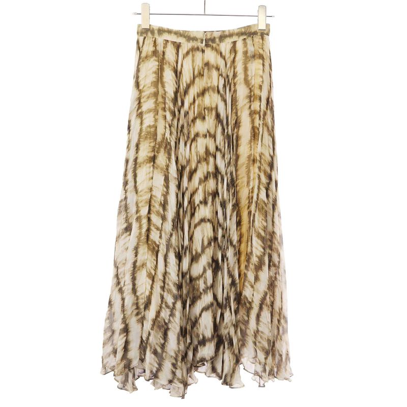 Celine Silk Georgette Maxi Skirt 2j369968q Grayish 36