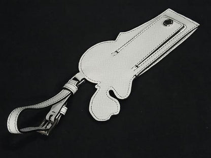 Prada Saffiano Leather Ship Name Tag Nametag Name Holder Bag Charm