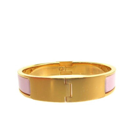 Hermes Click Cadenas PM Metal Rose Dragee Rose Gold Bracelet Bangle 0608 Hermes