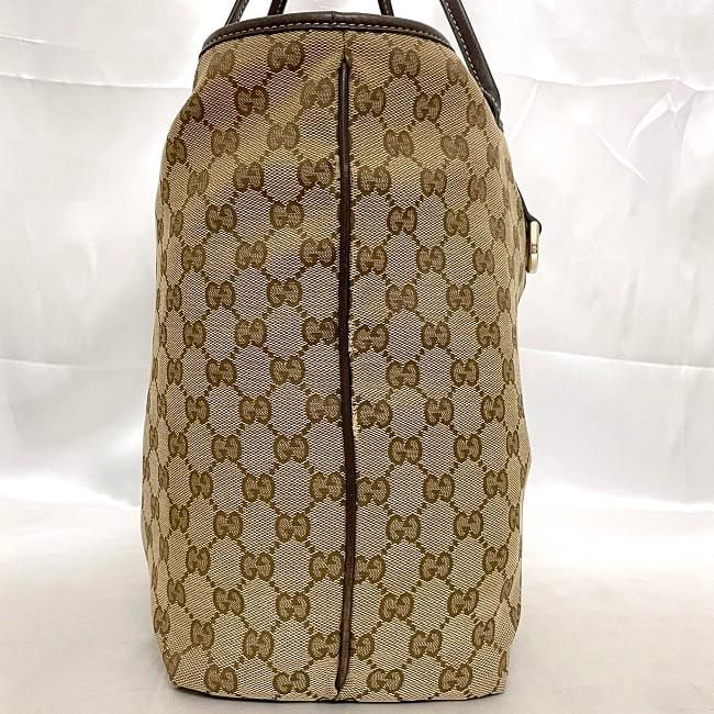 Gucci Tote Bag Beige Brown Interlocking 169945