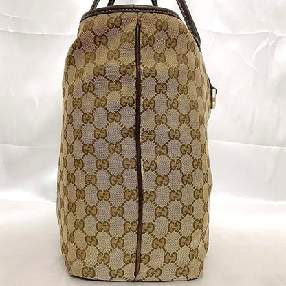 Gucci Tote Bag Beige Brown Interlocking 169945