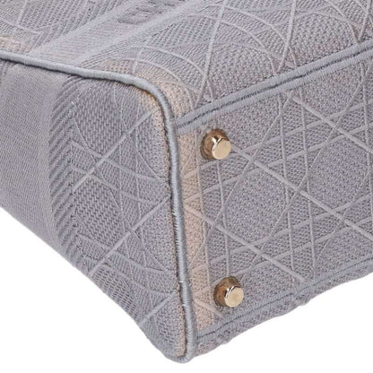 Christian Dior M0565orey Lady Dior D-lite Medium Cannage Canvas Handbag Women