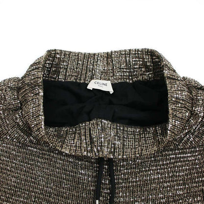 Celine 22ss Allover Sequined Tulle Shorts Sequined Shorts 2z151100q Gold S