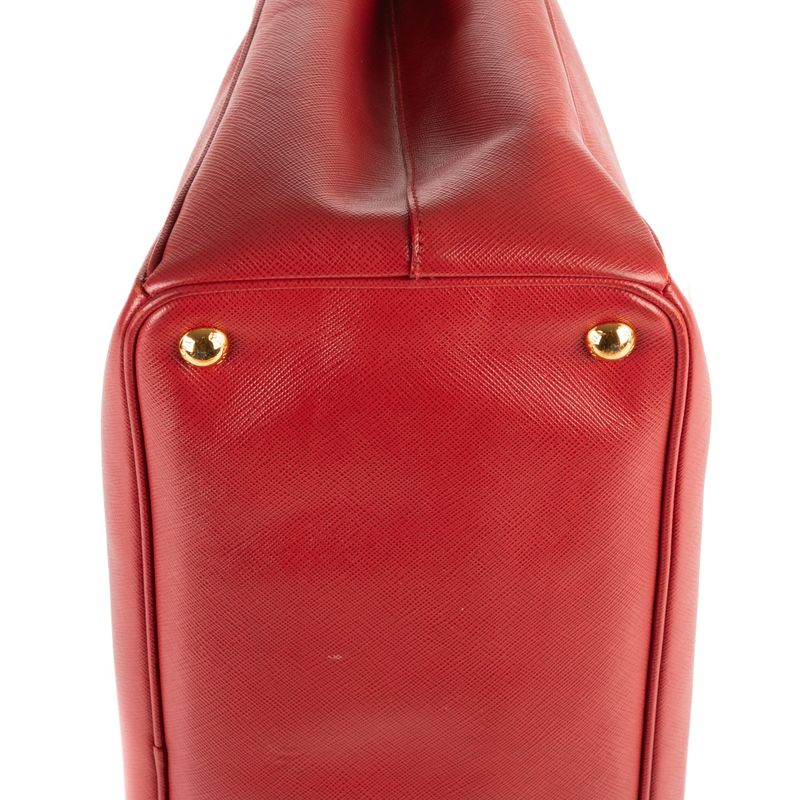 Prada Galleria Tote Red Saffiano Leather A