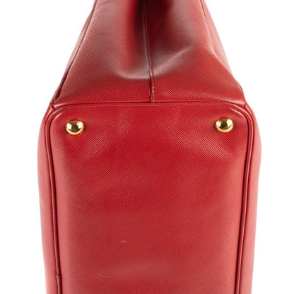 Prada Galleria Tote Red Saffiano Leather A
