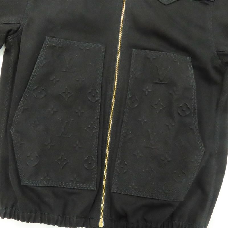 Louis Vuitton Monogram Detail Dead Denim Jacket 1aa4oj 46 Black