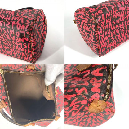 Louis Vuitton Speedy 30 M93704 Monogram Graffiti Canvas Fuchsia Pink