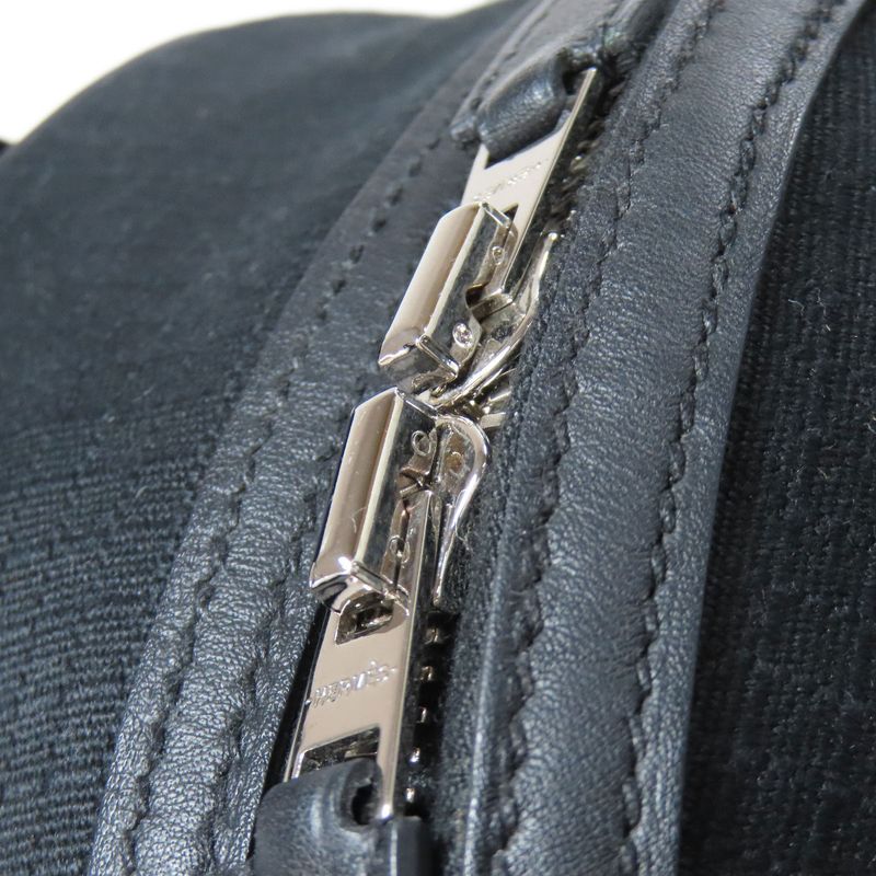 Hermes Allback Silver Hardware Backpack Daypack Canvas Calf Women