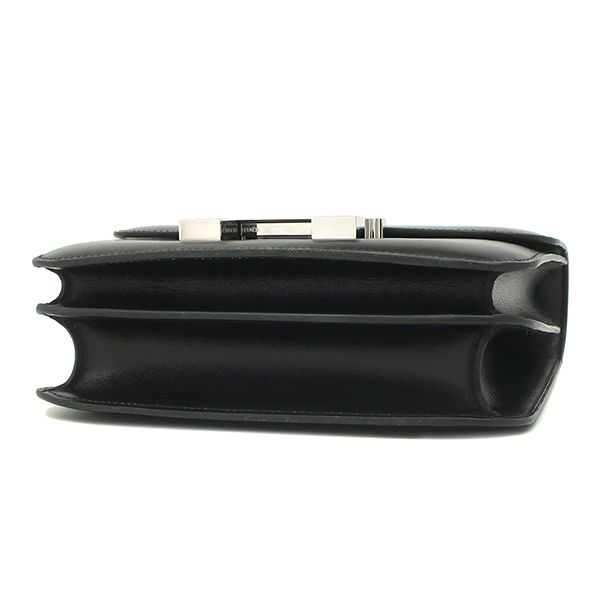 Hermes Shoulder Bag Constance 3 Mini Miroir Box Calf Black Silver Hardware