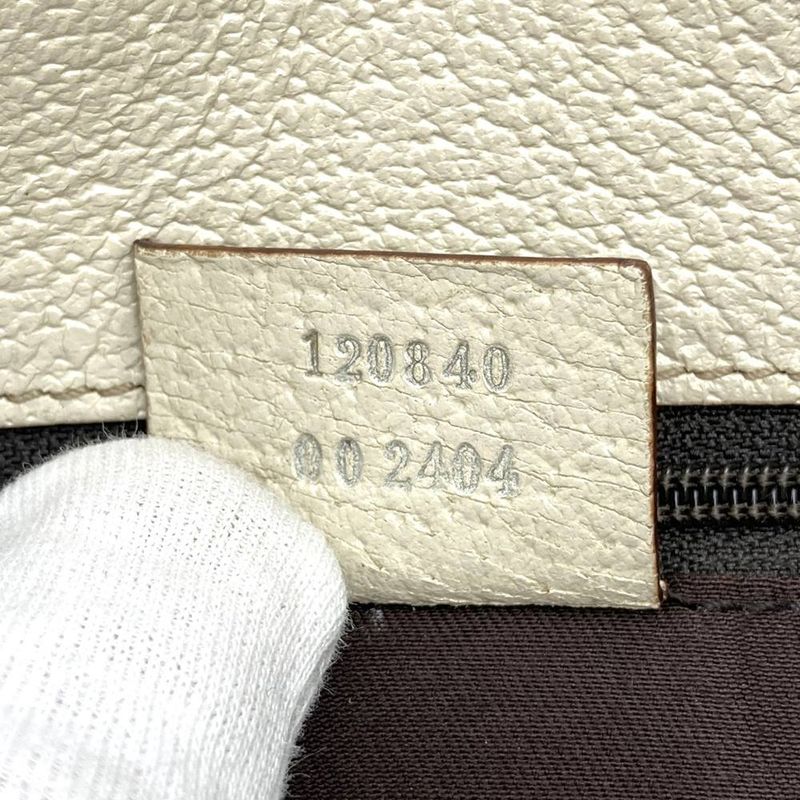 Gucci 120840 Tote Shoulder Bag GG Canvas Beige Women Men Fashion