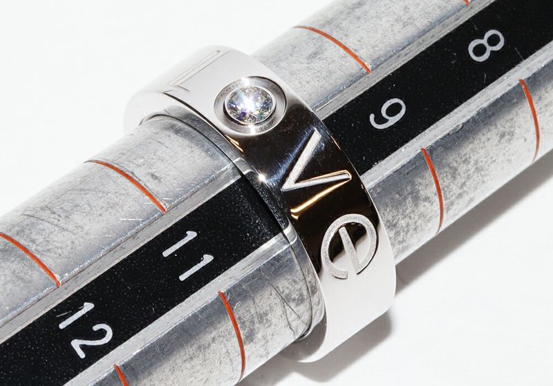 Cartier Ring 18K White Gold Diamond 1P Lovering Ring Width 55mm (022in)