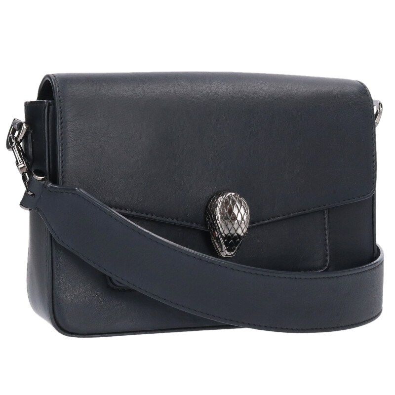 Bulgari 293022 Serpenti Forever Leather Crossbody Shoulder Bag Men's