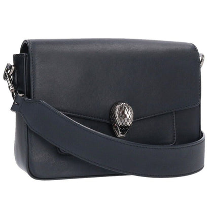 Bulgari 293022 Serpenti Forever Leather Crossbody Shoulder Bag Men's