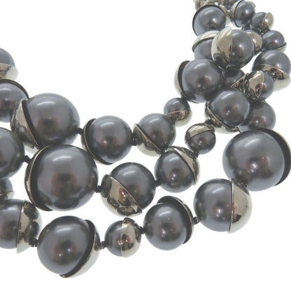 Dior Faux Pearl Necklace Silver Choker 0989 Dior