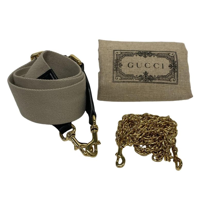 Gucci Ggmatelasse 702251 Black Chain Shoulder/mini Bag Leather