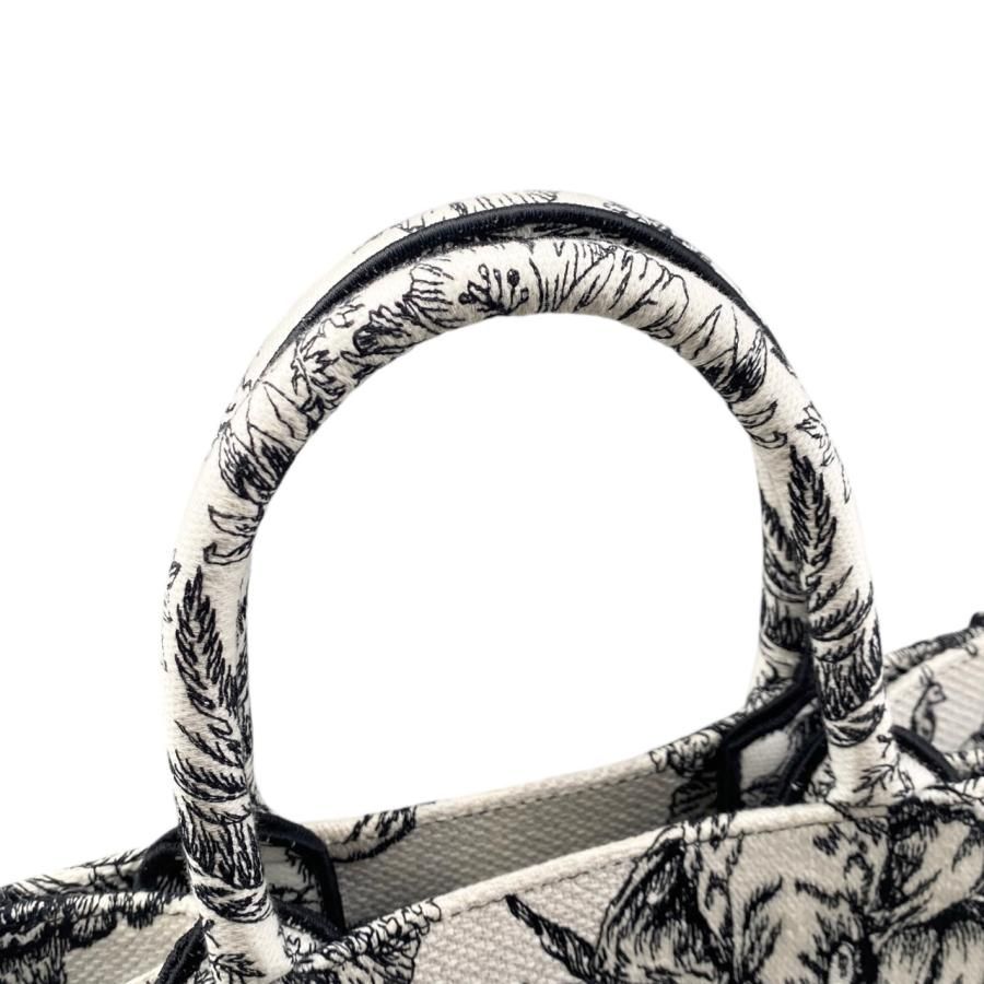 Christian Dior Handbag Book Tote Small M1265zeup Flower Animal Embroidery