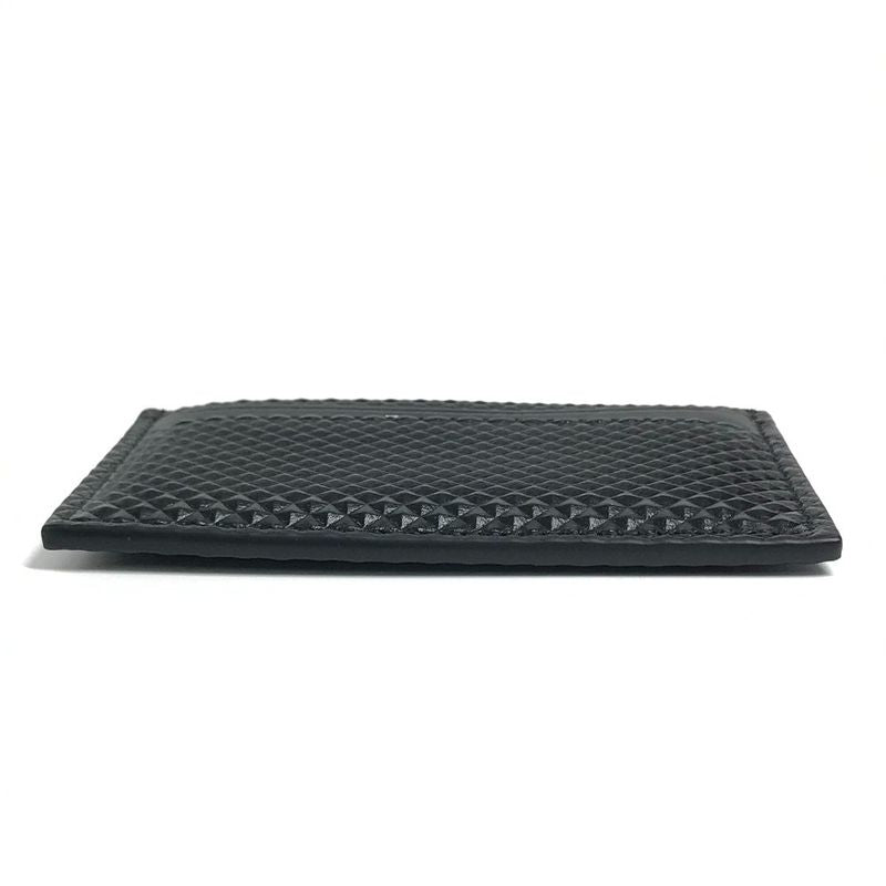 Tiffany & Co Card Case In Diamond Point Leather Black