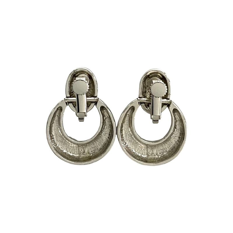 Yves Saint Laurent Hall Earrings Silver Accessories