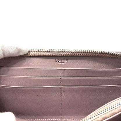 Loewe Round Zipper Long Wallet Light Purple Anagram Wallet