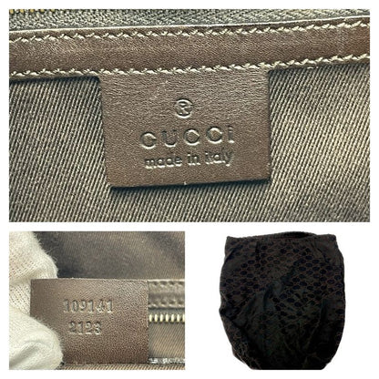 Gucci 109141 and 2123 GG Canvas Leather Shoulder Bag Brown 393403 Shoulder Bag