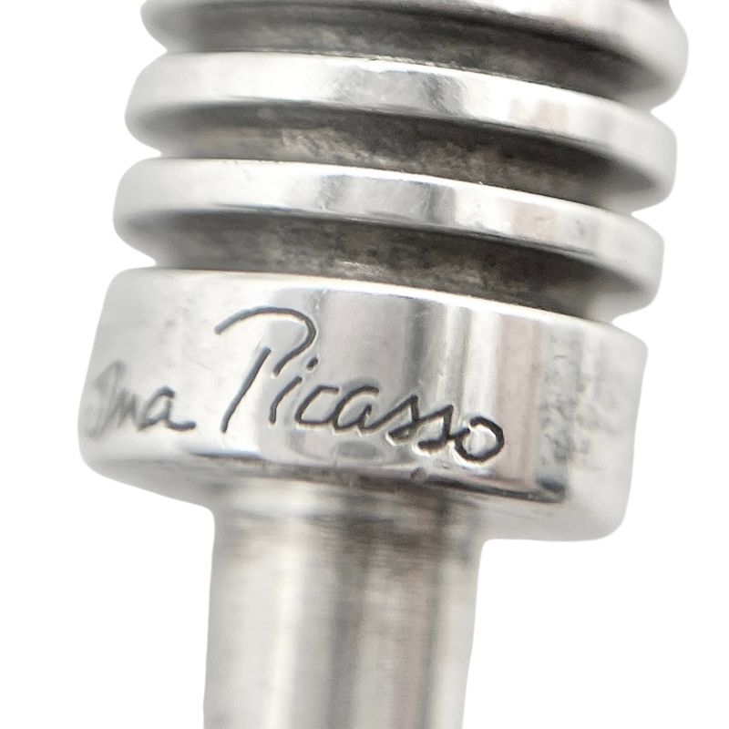 Tiffany & Co Surfer Paloma Grube Necklace Black Unisex Rubber Silver