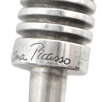 Tiffany & Co Surfer Paloma Grube Necklace Black Unisex Rubber Silver