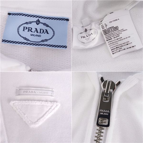 Prada 2023 Sweatshirt Hoodie Zip Up Crochet