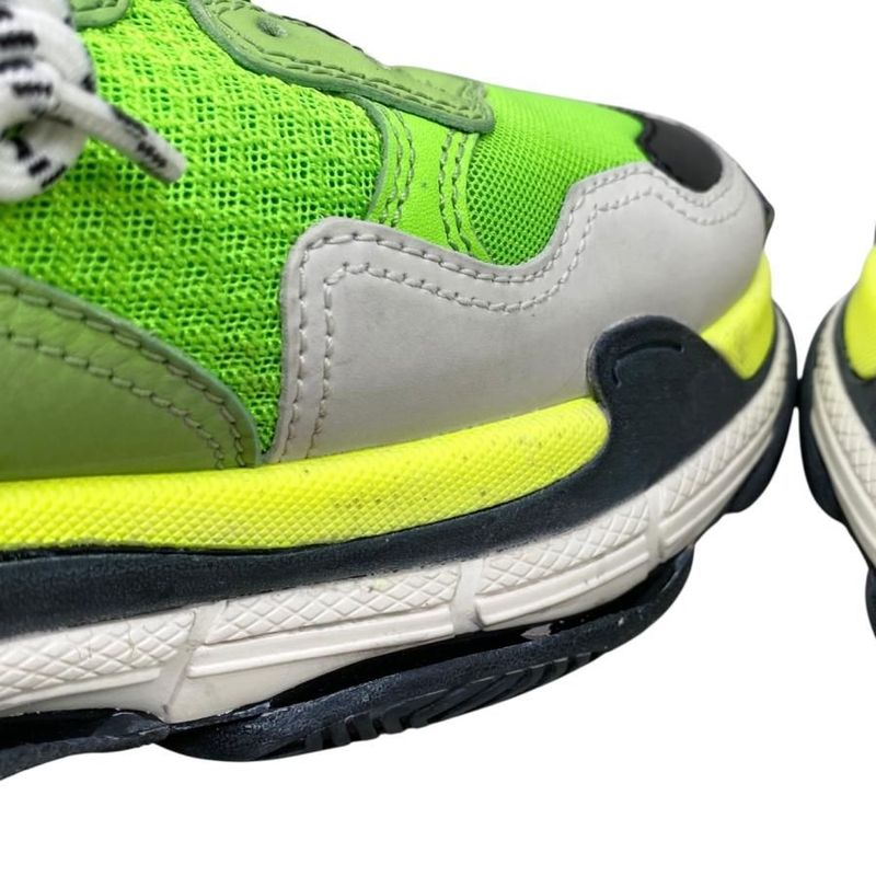 Balenciaga Sneakers Triple S 541623 41 Size Mesh Logo Green Black White Triple