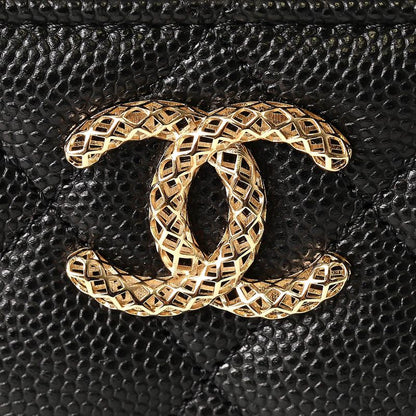 Chanel Pass Case (commuter Pass Holder) CARD CASE Black