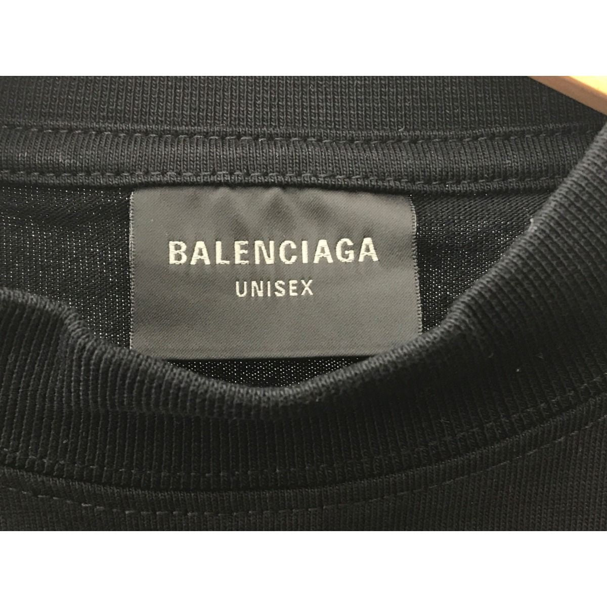 Balenciaga Bleach Out Short Sleeve T-Shirt Size L 739028 Black