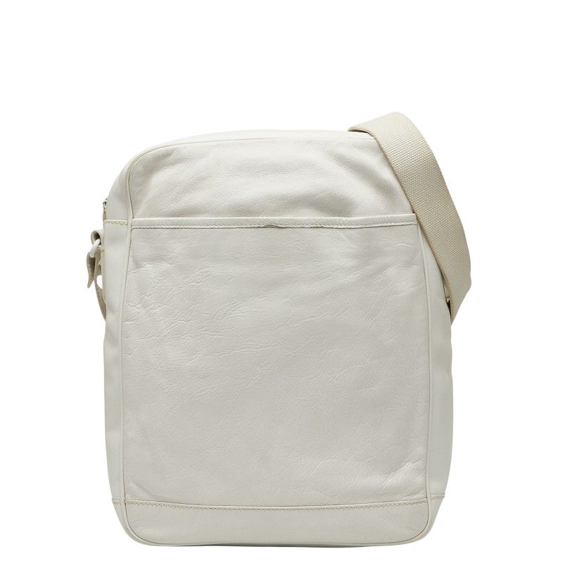 Balenciaga Reporter Crossbody Shoulder Bag 272862 White Leather Women Balenciaga