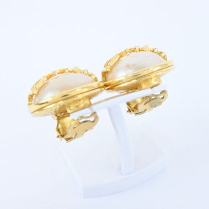 Chanel Gold Plated And Faux Pearl Ladies 22.6g Earrings