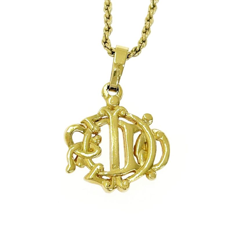 Christian Dior GP Emblem Logo Necklace Gold 409900 Necklace