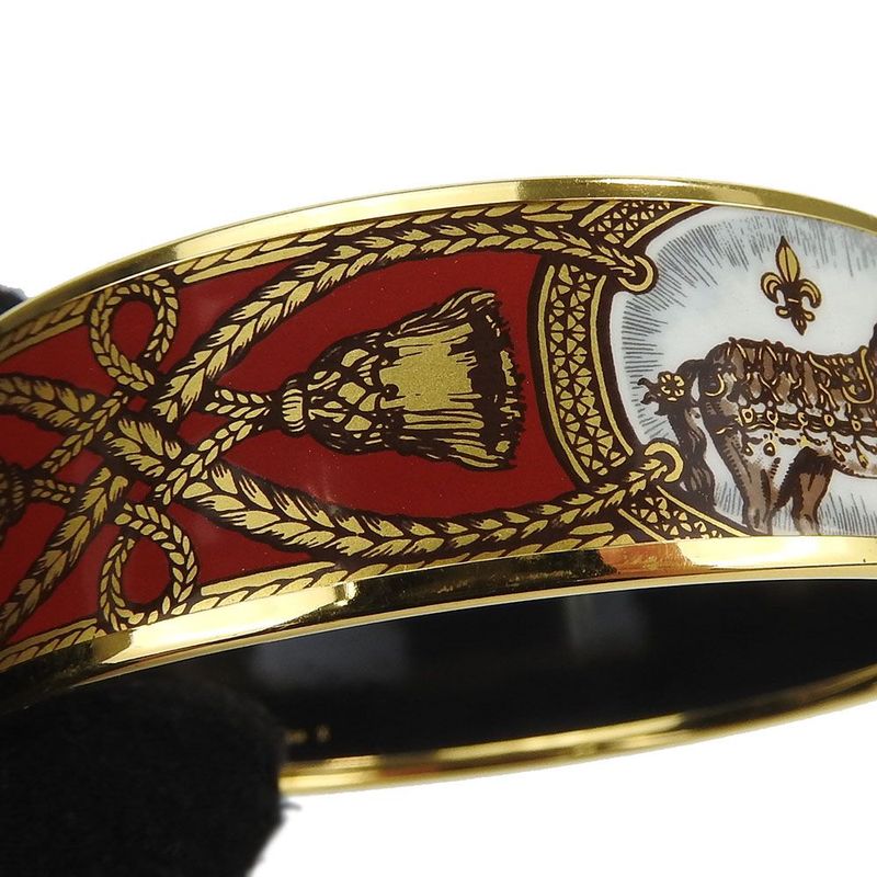 Hermes Emile Bangle Bracelet X Engraved Jewelry Small Accessories Horse