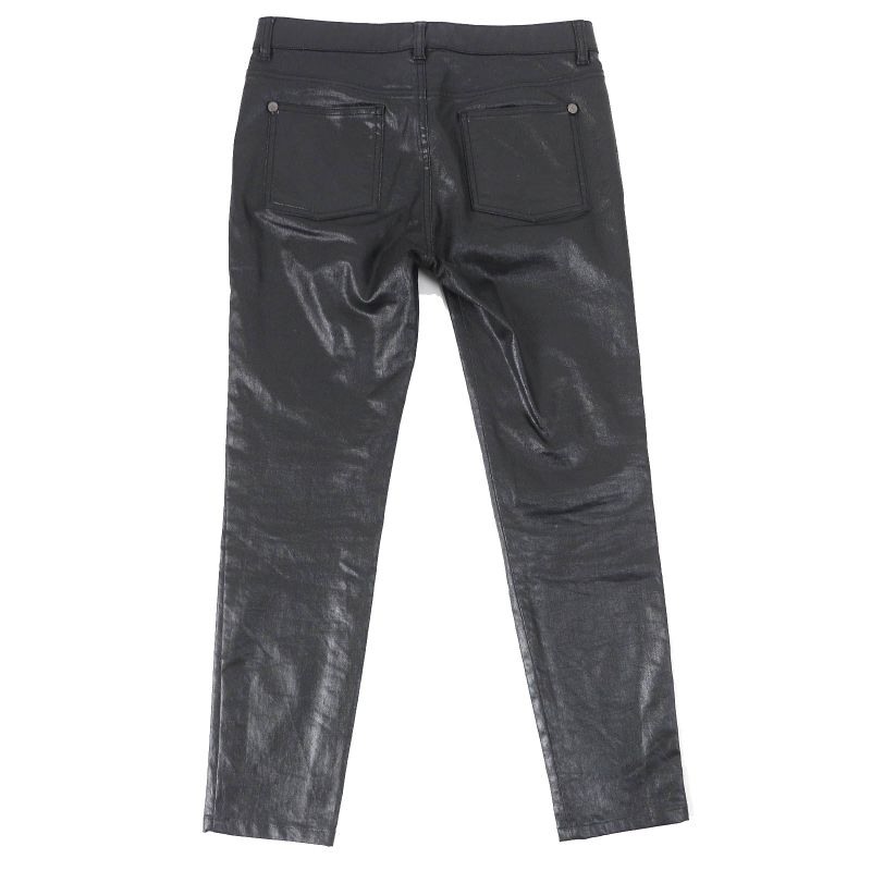 CHANEL P50636 Coco Mark Button Coated Pants Blackish 40 Genuine