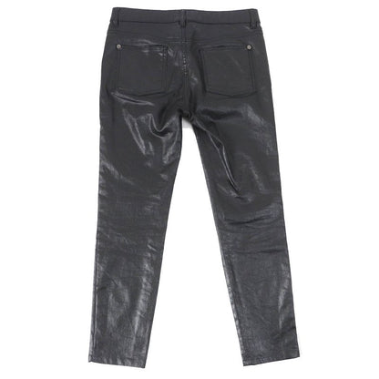 CHANEL P50636 Coco Mark Button Coated Pants Blackish 40 Genuine