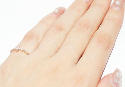 Tiffany & Co Ring 18K Pink Gold Diamond Total 019ct T-wire Full Circle Ring