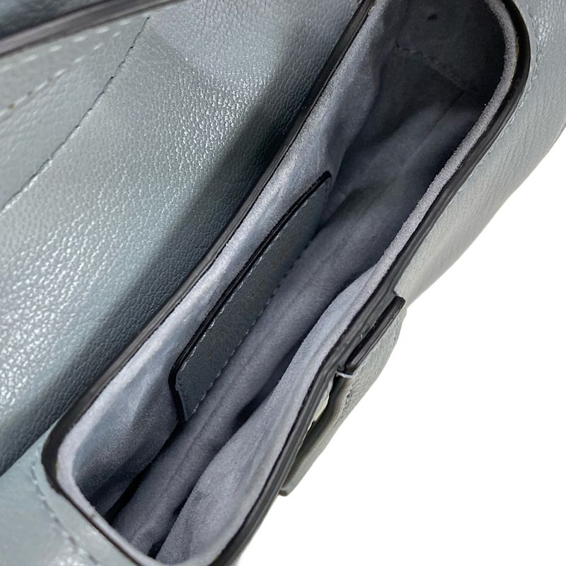 Dior/christian Dior Handbag Saddle Micro Bag Cloud Blue Mini Bag Leather