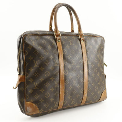 Louis Vuitton Porte Documents Voyage Briefcase M53361 Monogram Canvas Brown